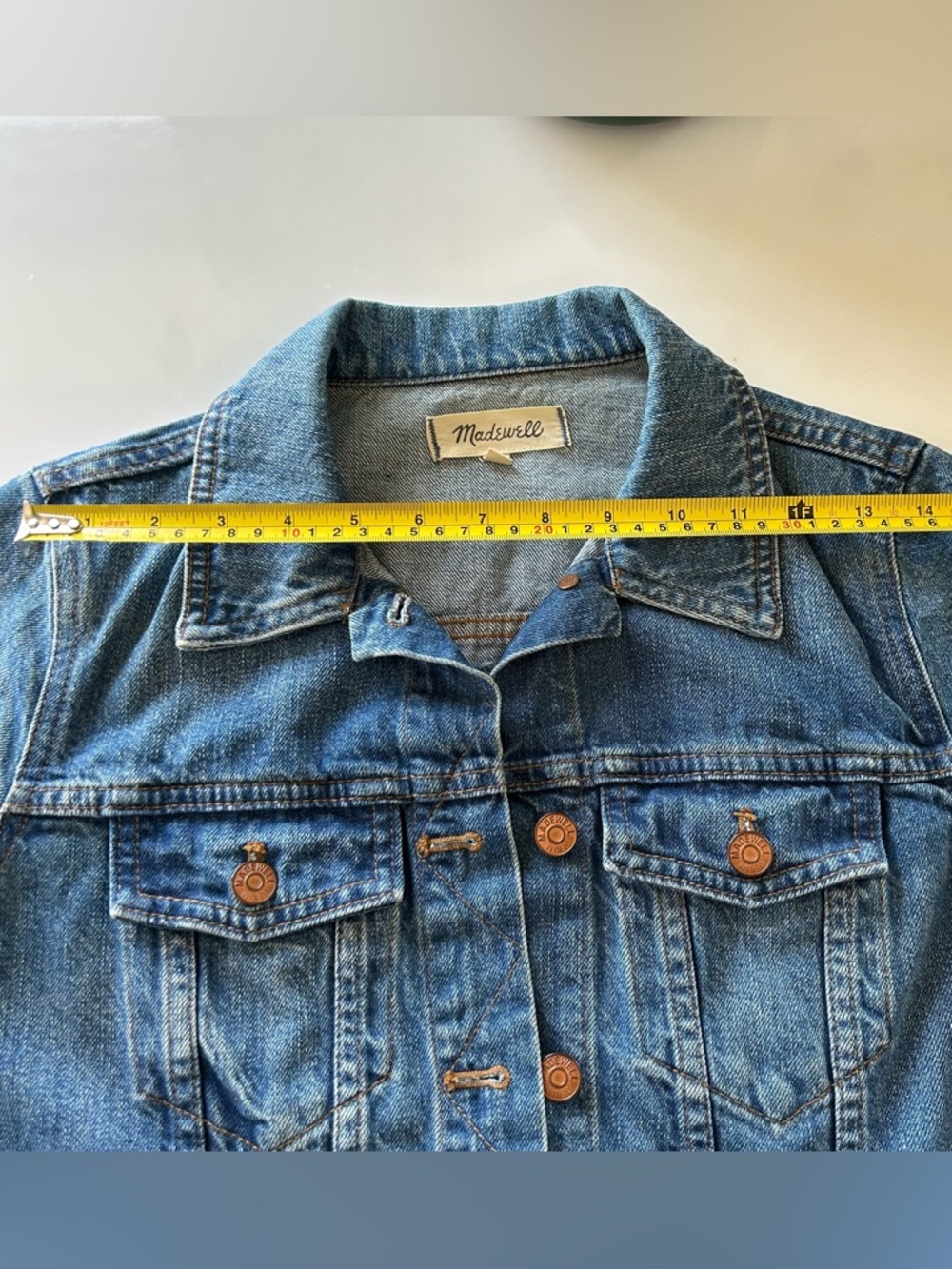 Madewell The Jean Jacket in Blue Pinter Wash - Size S - Picture 7 of 12
